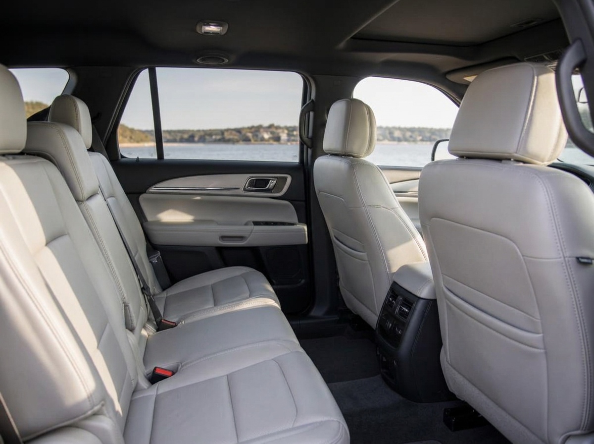 Spacious, clean interior of the black Nissan Rogue